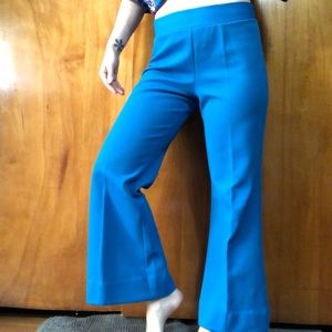 Vintage 1970s Blue Bellbottoms Knot Flares S